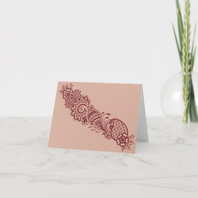 Carte de vœux vierge Mehndi (Devant)