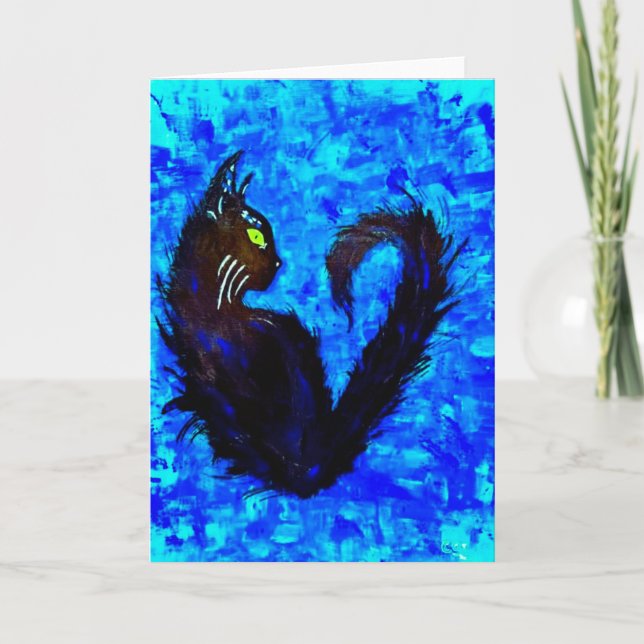Carte de voeux vierge "Miaou" (Devant)