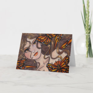 Carte de voeux vierge "Monarch Fairy" imaginaire