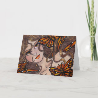 Carte de voeux vierge "Monarch Fairy" imaginaire