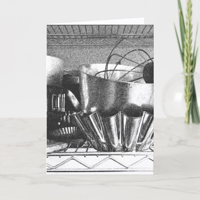 Carte de vœux vierge Outils de boulanger (Devant)