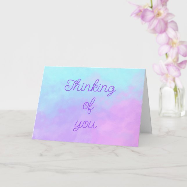 Carte de vœux vierge Pensées pour vous (Orchidée)