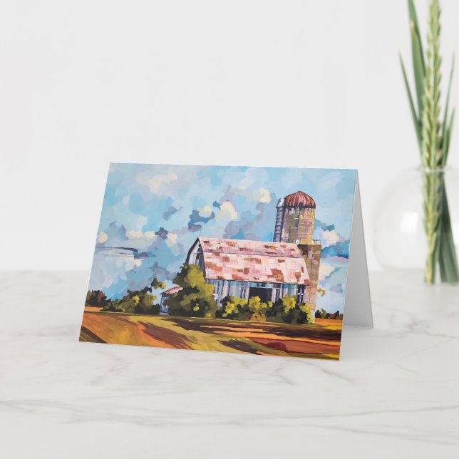 Carte de vœux vierge pliée Faded Glory Original Ar (Devant)