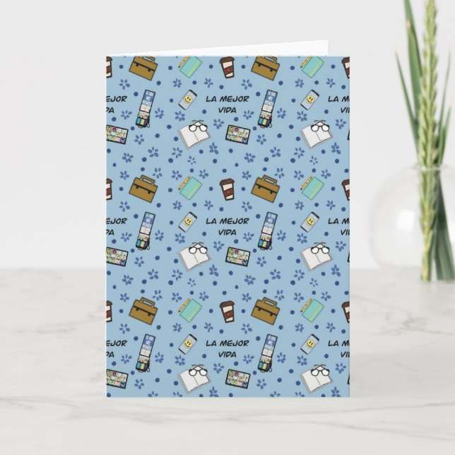 Carte de voeux vierge pliée JW "La mejor vida" (Devant)