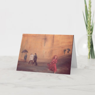 Carte de voeux vierge "Red Rendezvous"
