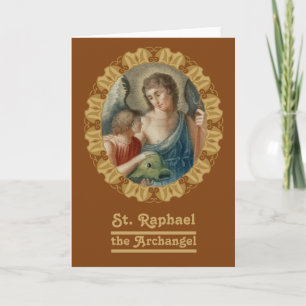 Carte de vœux vierge Saint Raphaël l'Archange (M12