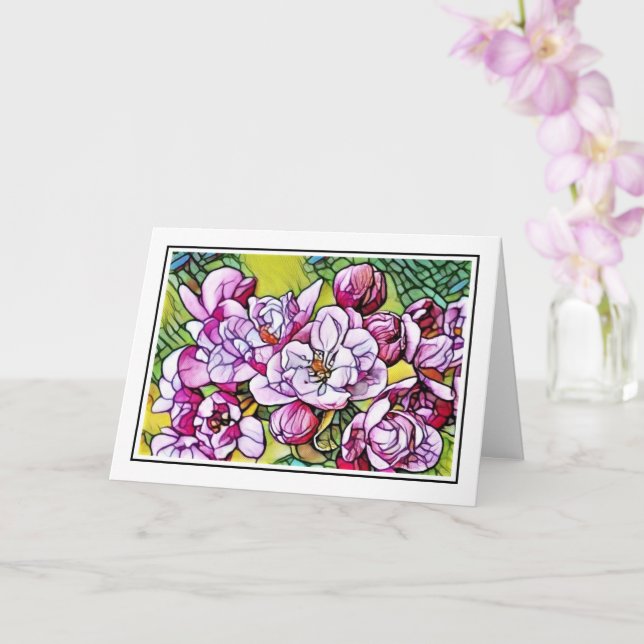 Carte de voeux vierge - SG Lilacs (Orchidée)