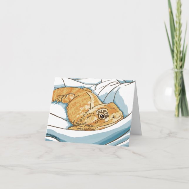 Carte de voeux vierge Sleepy Beardie Beardie (Devant)