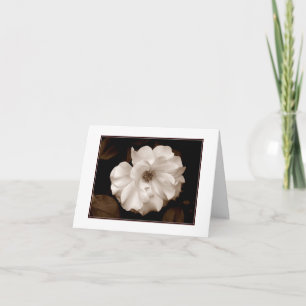 Carte de vœux vierge 'Spring Sepia Rose'