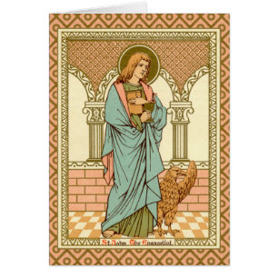 Carte de vœux vierge St Jean l'Évangéliste (RLS07)