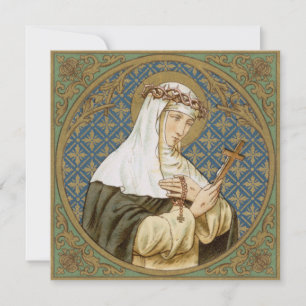 Carte de vœux vierge Ste Catherine de Sienne (BK 1