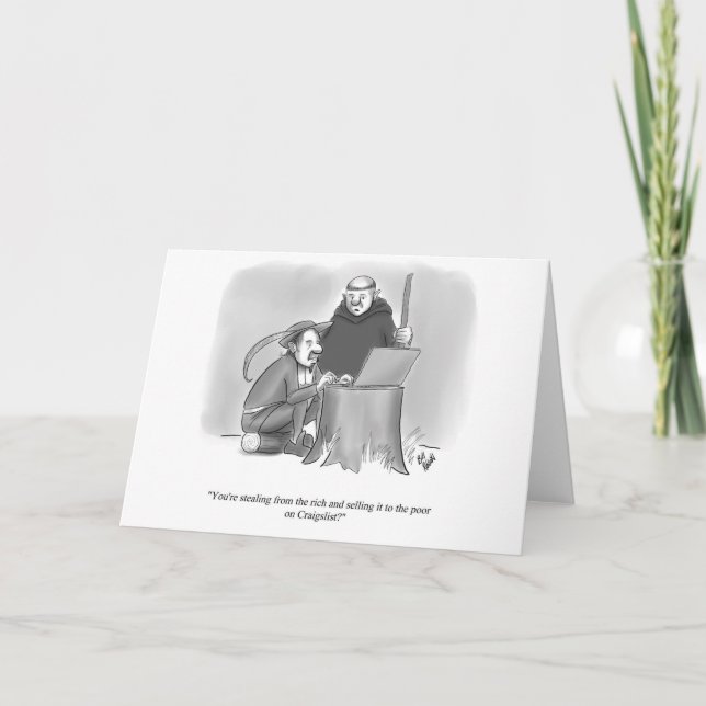 Carte de voeux vierge style New Yorker amusant (Devant)