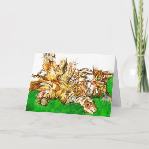 Carte de voeux vierge : Tabby Cat