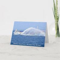 Carte de Vœux Vierge Traversier de Mackinac Island