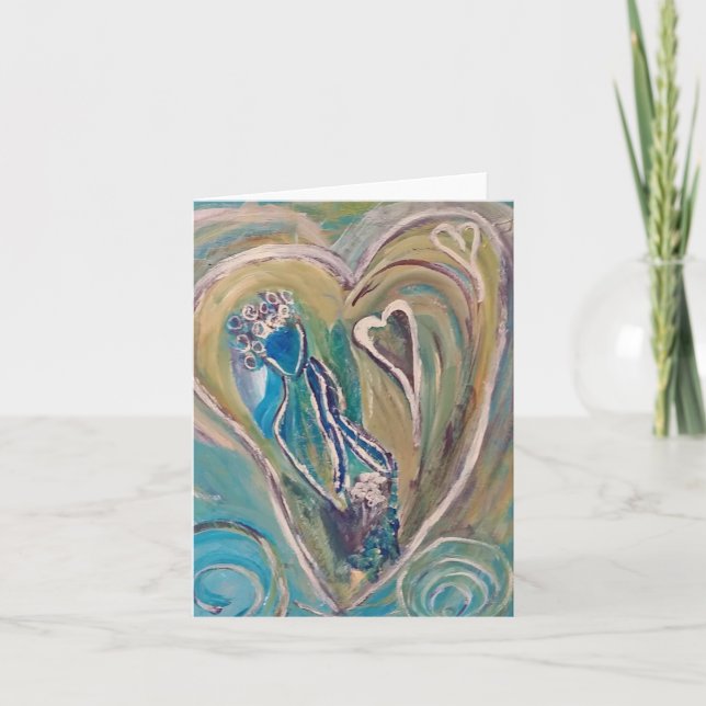 Carte de voeux vierge Valentine Lady (Devant)