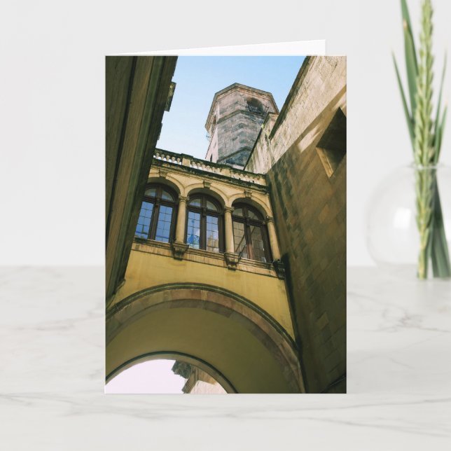 Carte de voeux vierge Vieux Quartier Barcelone (Devant)