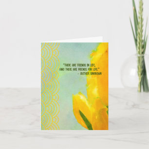 Carte de vœux vierge Yellow Tulip Friends for Life