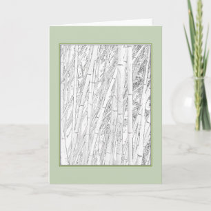 Carte de voeux vierge 'Zen Bamboo'