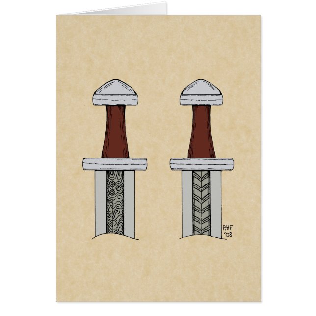 Carte de voeux Viking Sword Motif Welding (Devant)