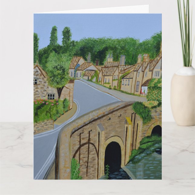 Carte de vœux Village Cotswolds Angleterre  (Devant)