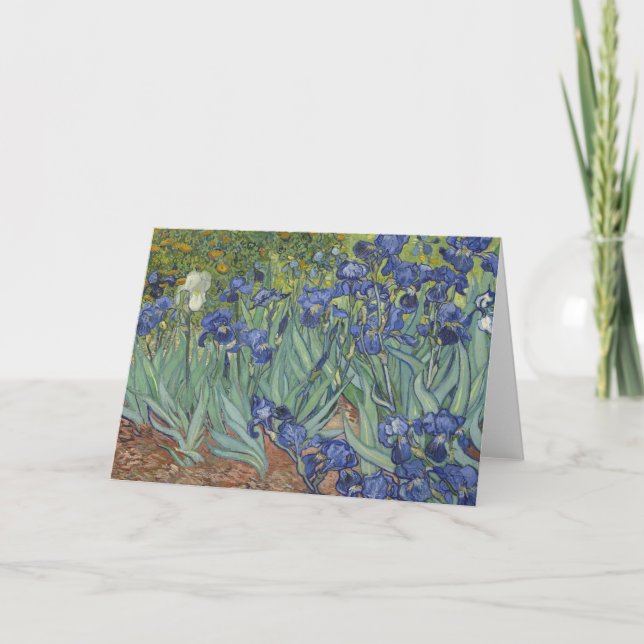 Carte de vœux Vincent van Gogh  ( Iris ) (Devant)