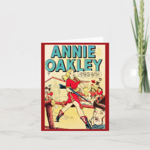 Carte de voeux vintage "Annie Oakley"