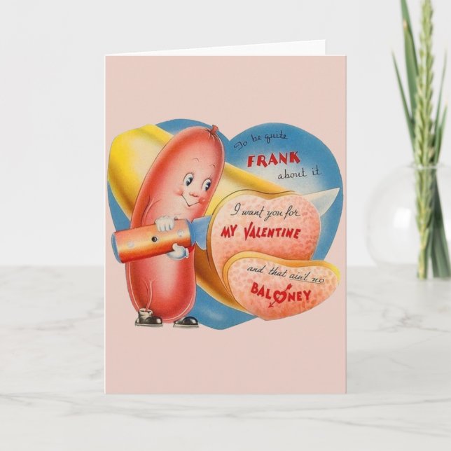 Carte de voeux vintage Baloney Valentine's Day (Devant)