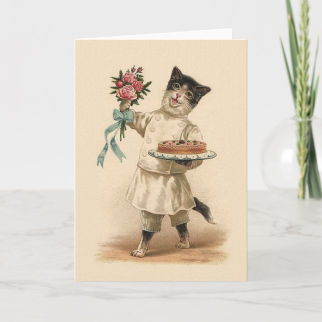Carte de voeux vintage Cat Best Wives (Devant)