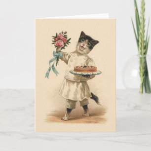 Carte de voeux vintage Cat Best Wives