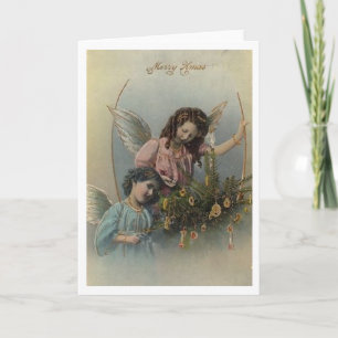 Carte de voeux Vintage Christmas Angel