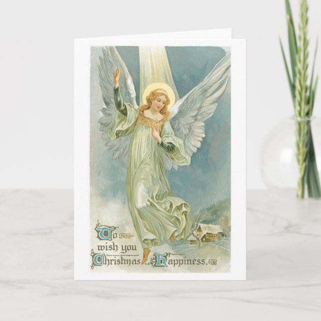 Carte de voeux Vintage Christmas Angel (Devant)