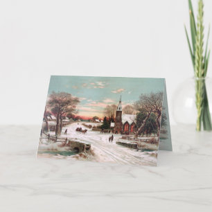 Carte de voeux Vintage Christmas Eve