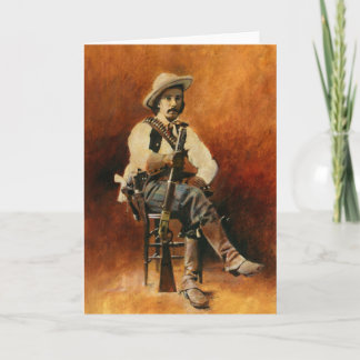Carte de voeux vintage de cowboy
