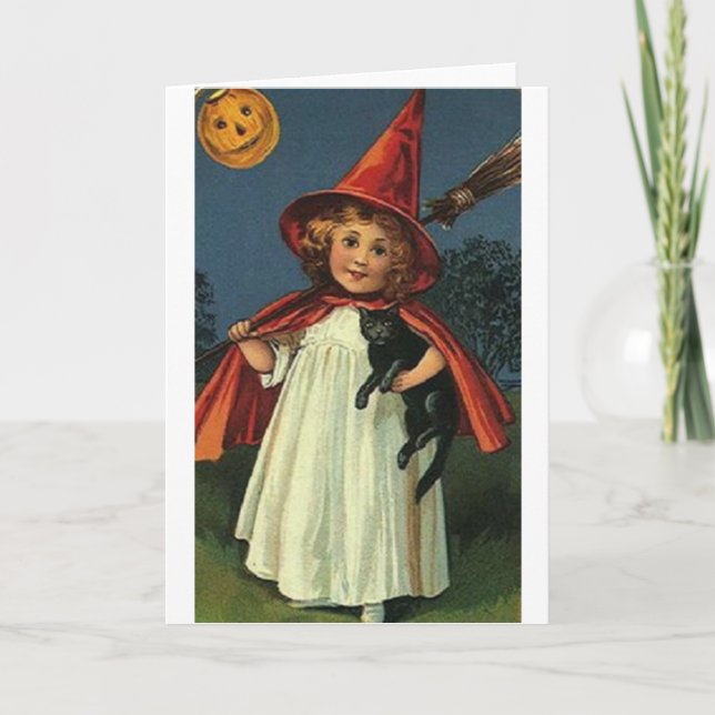 Carte de voeux vintage de Halloween (Devant)