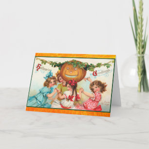 Carte de voeux vintage de Halloween