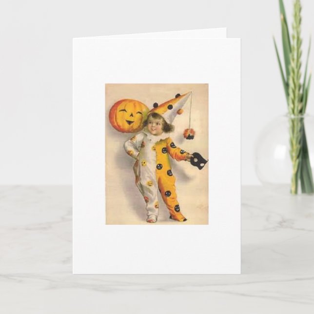 Carte de voeux vintage de Halloween (Devant)