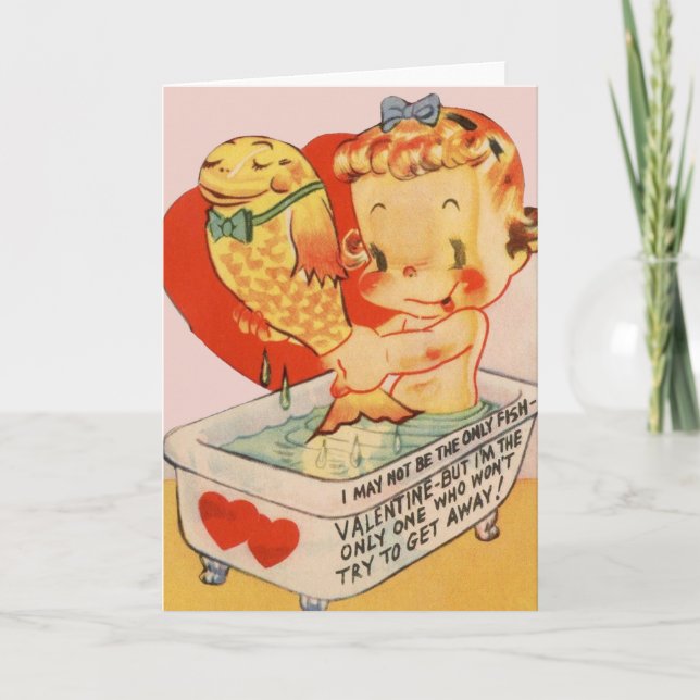 Carte de voeux vintage de la Saint-Valentin (Devant)