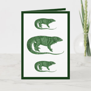 Carte de voeux vintage de Lizard