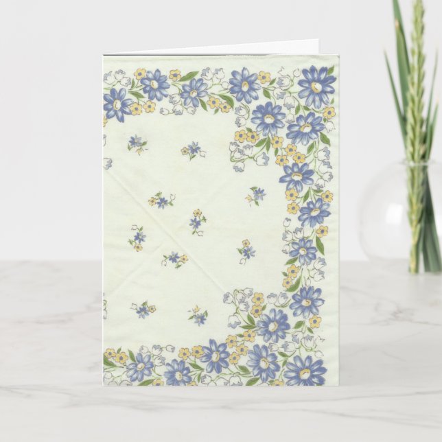 Carte de voeux vintage de mouchoir (Devant)