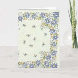 Carte de voeux vintage de mouchoir