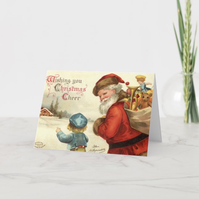 Carte de voeux vintage de Noël (Devant)