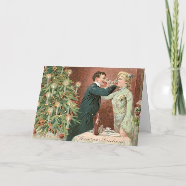 Carte de voeux vintage de Noël (Devant)
