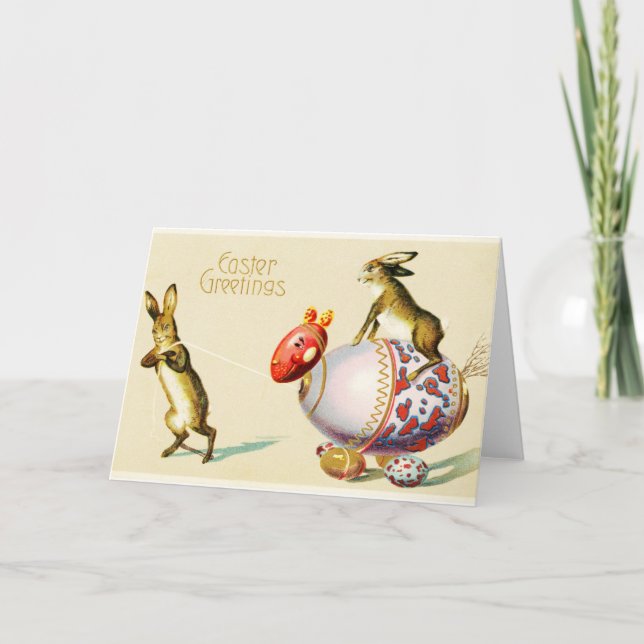 Carte de voeux Vintage de Pâques (Devant)