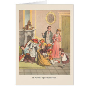 Carte de voeux vintage de St Nikolaas de