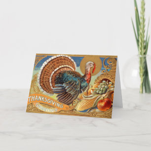 Carte de voeux Vintage de Thanksgiving
