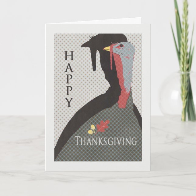 Carte de voeux vintage de thanksgiving de (Devant)