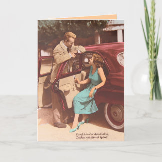 Carte de voeux vintage de Valentine de Français