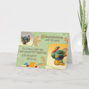 Carte de voeux Vintage des clés de message de Than