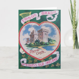 Carte de vœux vintage du château de Blarney St Pat