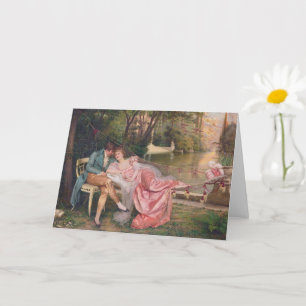 Carte de voeux vintage et romantique